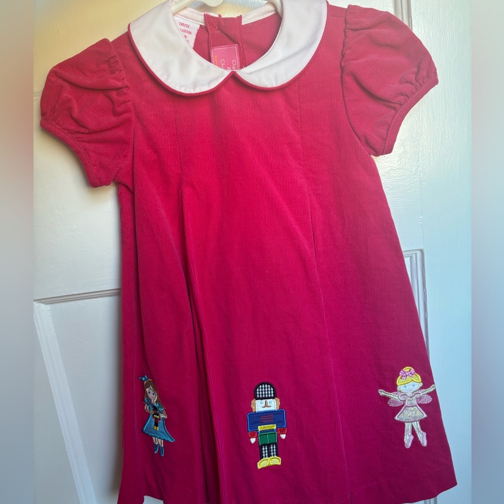 Pink Dress with Embroidered Characters